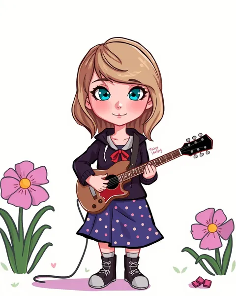 Taylor Swift Cartoon Pictures for Music Fans