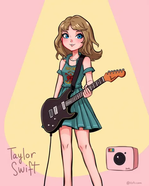 Taylor Swift Cartoon Pictures in Fantasy Land