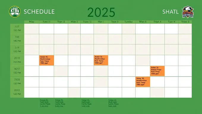 Tbt Schedule 2025: Upcoming Plans Revealed