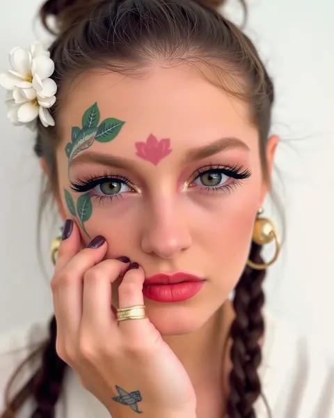 Temporary Face Tattoos for a Bold Expression