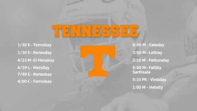 Tennessee Volunteers 2025 Football Schedule Released