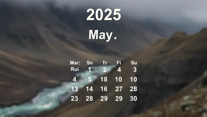 The 2025 May Calendar: A Guide to Success