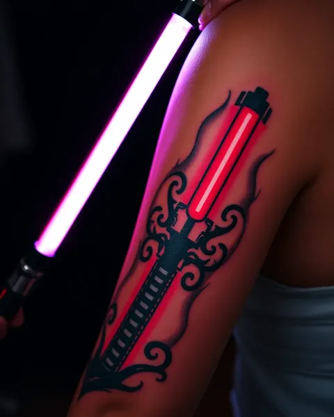 The Art of Creating a lightsaber tattoo