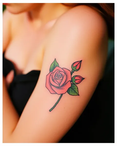 The Beauty of a Small rosé Tattoo Design