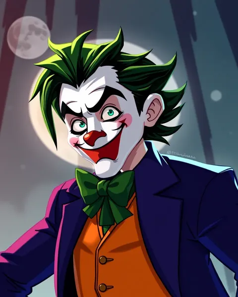 The Joker's Cartoon Images in Action