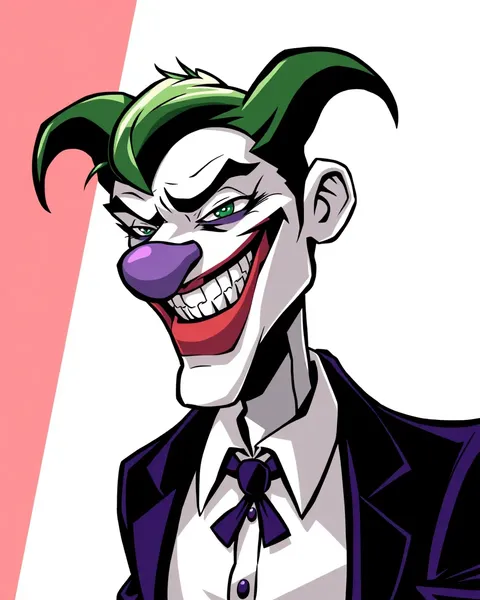 The Joker Cartoon Picture Illustrates Clown's Chaotic Behavior