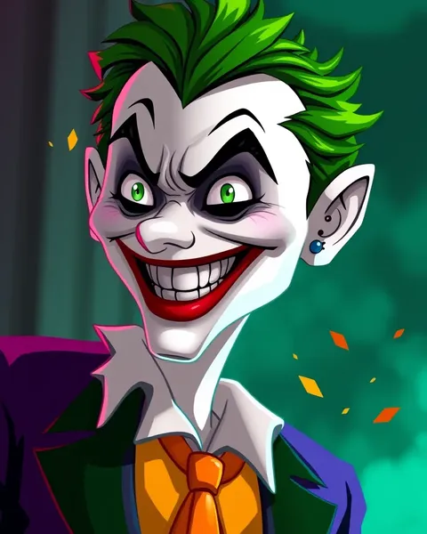 The Joker Cartoon Picture Showcases Clown's Unpredictability