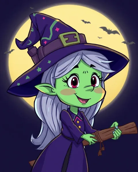 The Picture of a Cartoon Witch's Broom