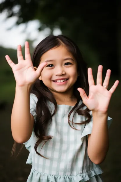 The Young Girl with Hands Upraised in Hope