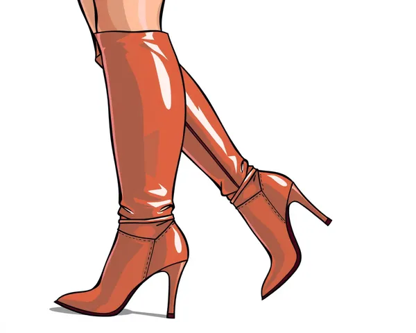 Thigh High Heeled Boot PNG Picture