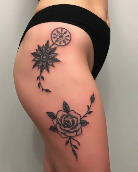 Thigh Tattoo Designs with Tribal and Celtic Patterns