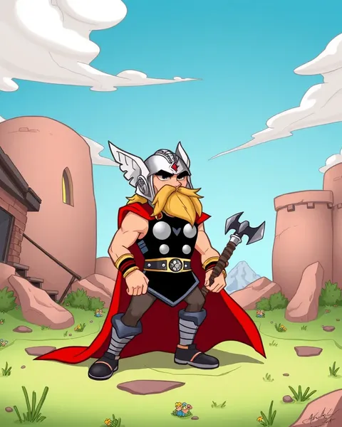 Thor Cartoon Pictures of His Mighty Adventures