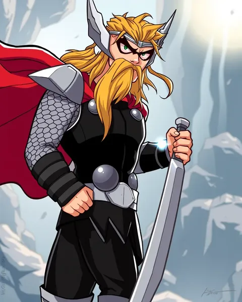 Thor Cartoon Pictures with Comic Book Style