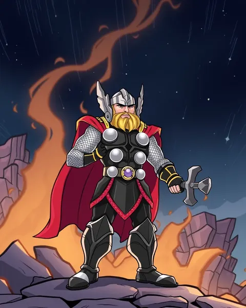 Thor Cartoon Pictures: Marvel's God of Thunder Artwork