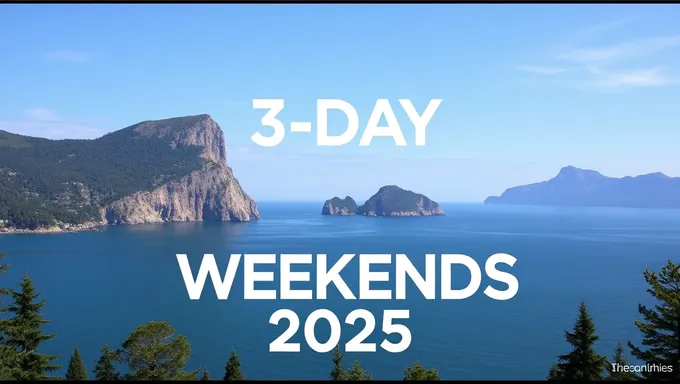 Three Day Weekends in 2025 Dates Revealed