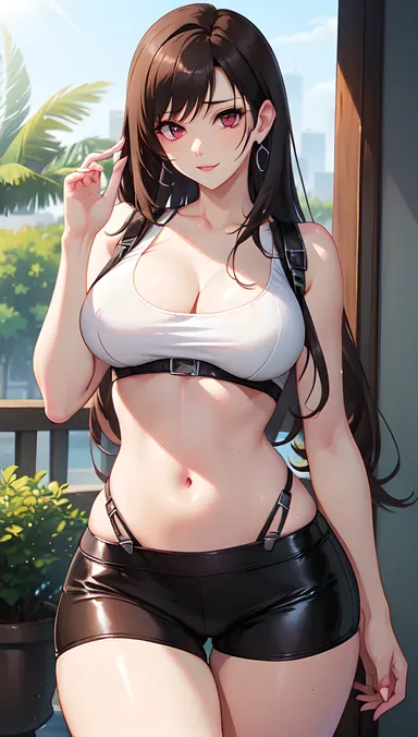 Tifa's Hentai Show Caresses My Hips