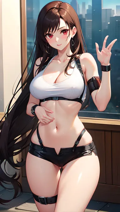 Tifa's Hentai Show Caresses My Hips