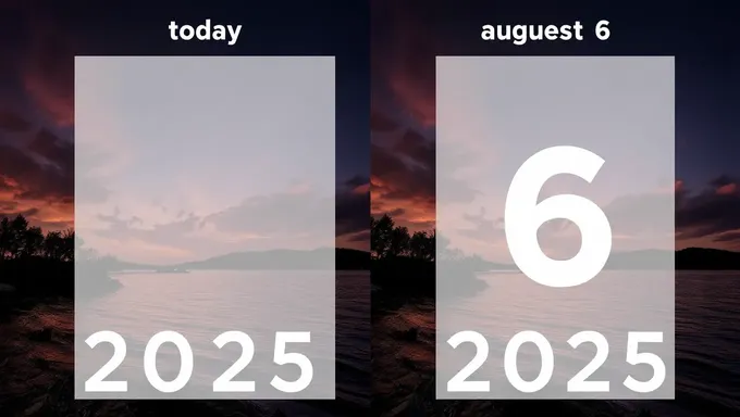 Timeframe from Today to August 6, 2025 Marked