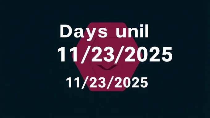 Timeframe until November 23rd, 2025 Date