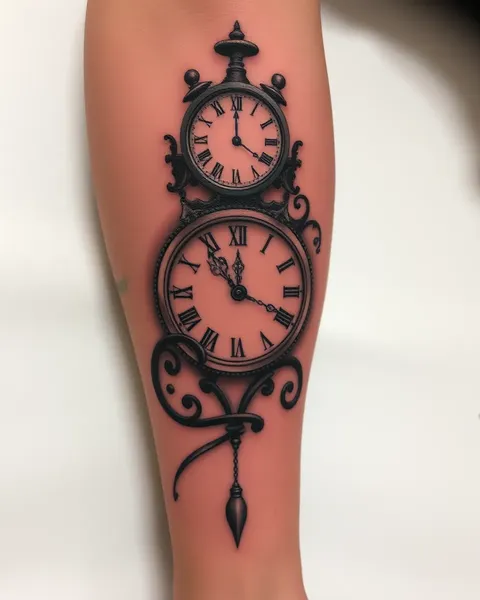 Timeless Clock Tattoo: A Lasting Symbol of Enduring Love