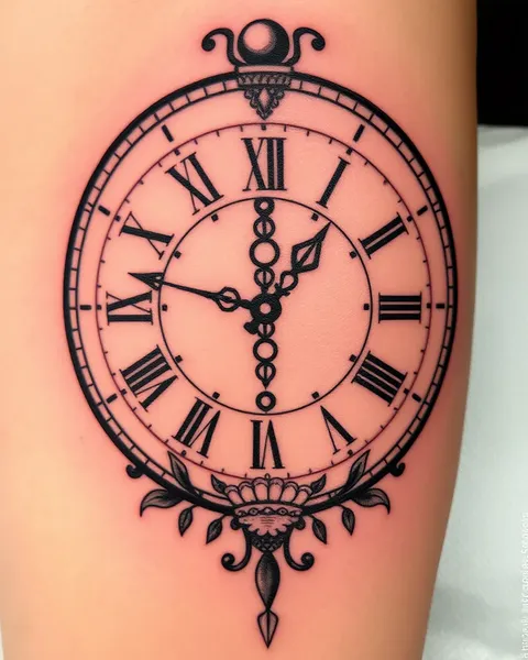 Timeless Clock Tattoo: A Symbol of Eternal Connection