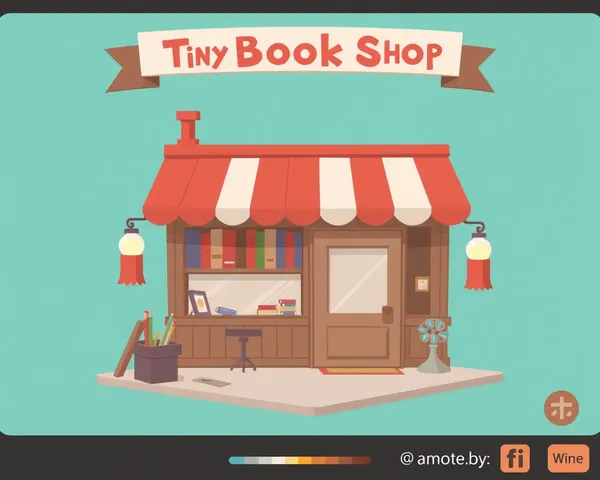 Tiny Bookshop Game PNG Store Design