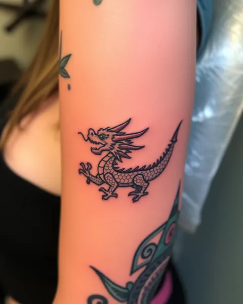 Tiny Dragon Tattoo Ideas for Back, Chest, and Arm