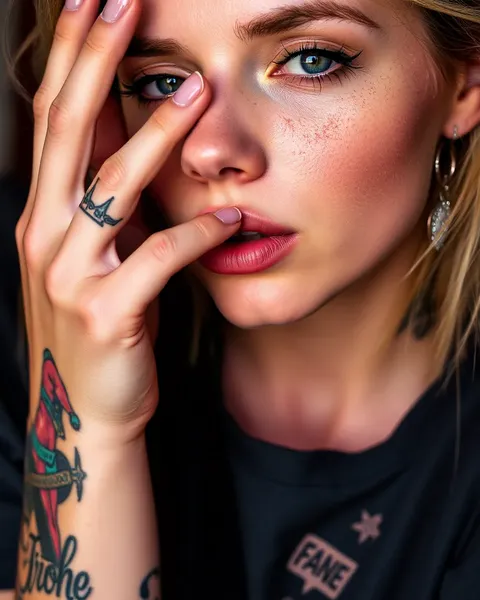 Tiny tattoo freckles bring unique beauty to face