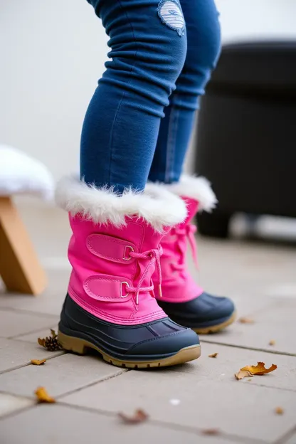 Toddler Girl Snow Boots for Outdoor Play