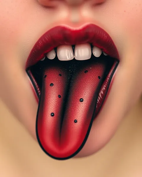 Tongue Tattoo: A Daring yet Delicate Design