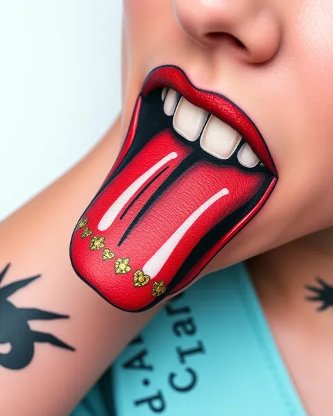 Tongue Tattoo: A Delicate yet Daring Design