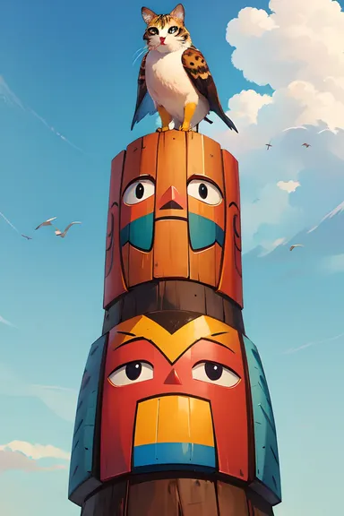 Totem Pole Animals Pictures Display Tribal Heritage