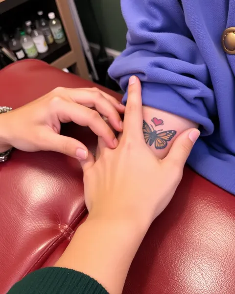 Touching New Tattoo with Cultural Significance