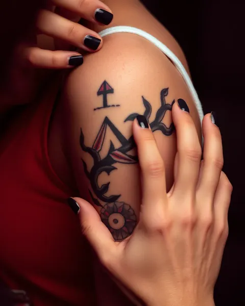 Touching New Tattoo with Deep Meaning