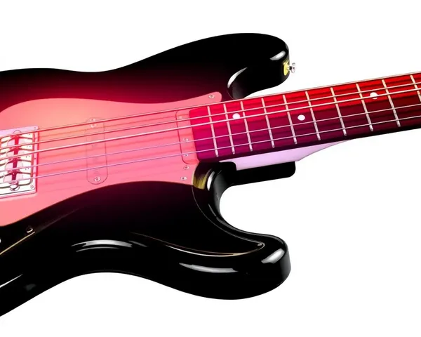 Transparent Bass Guitar PNG File Available