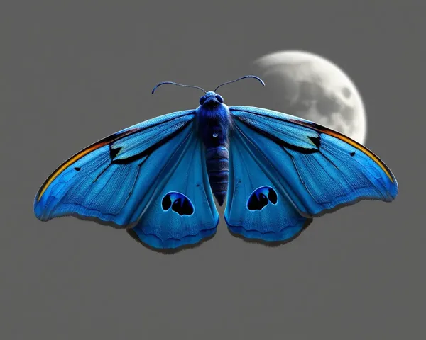 Transparent Blue Luna Moth PNG Image