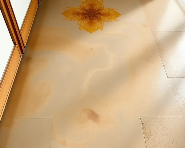 Transparent PNG on Stained Floor Shown