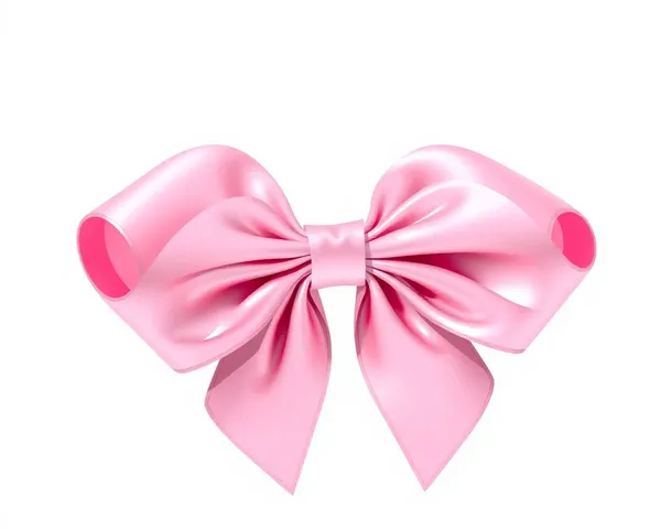 Transparent Pink Hair Bow PNG Image File