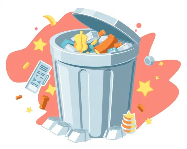 Trash Can Overflowing with Garbage PNG Image