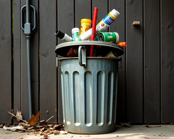 Trash Can Overflowing with PNG Waste Management