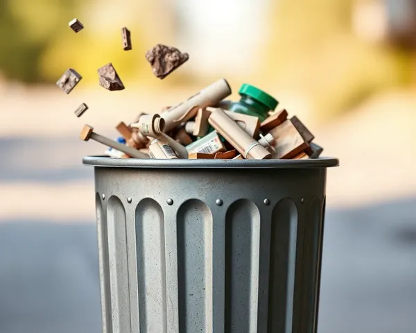 Trash Can Overflowing with Waste PNG Picture