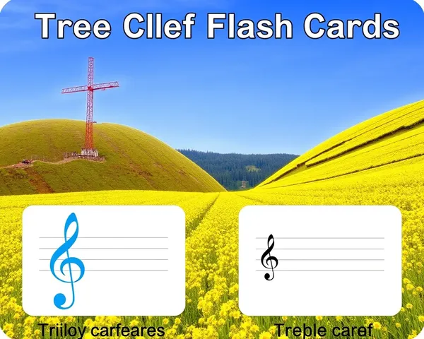 Treble Clef Flashcards PNG Format Detected