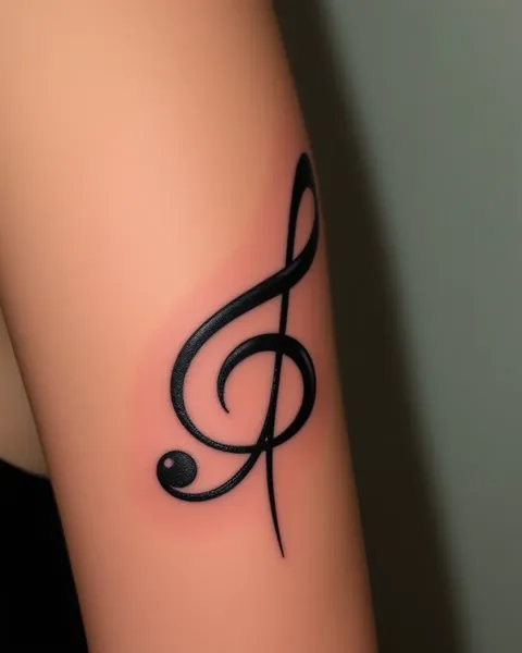 Treble Clef Tattoo: A Symbol of Harmony