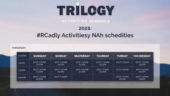 Trilogy NC Activities 2025 Schedule Announced