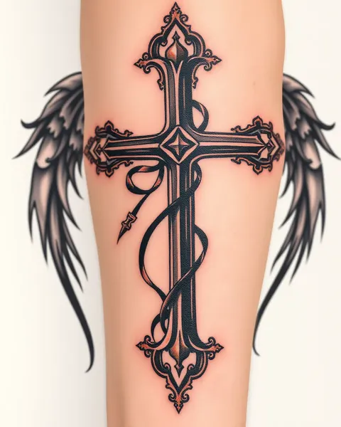 Triple Cross Tattoo Designs for Arm and Leg