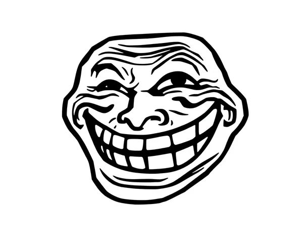 Troll Face PNG Meme Popularized Online