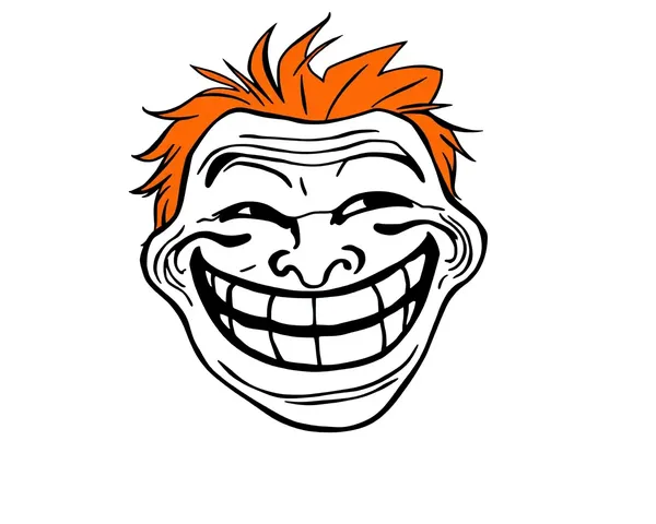 Trolling Face PNG Used in Online Jokes