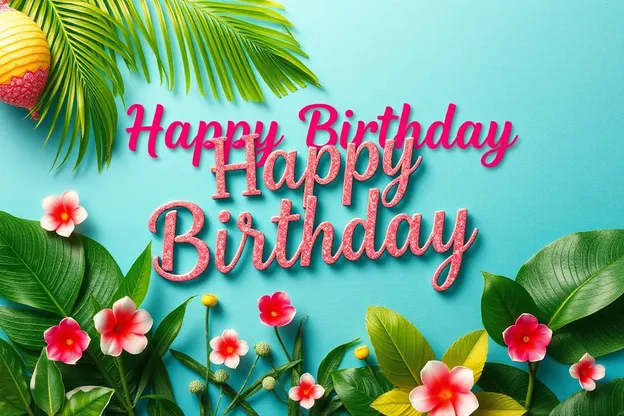 Tropical Happy Birthday Cake Images