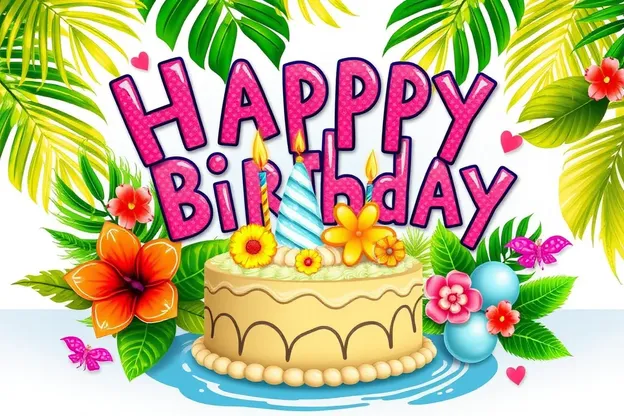 Tropical Happy Birthday Fruit Images