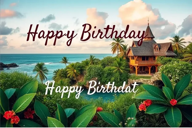 Tropical Paradise Images for Happy Birthday Delight